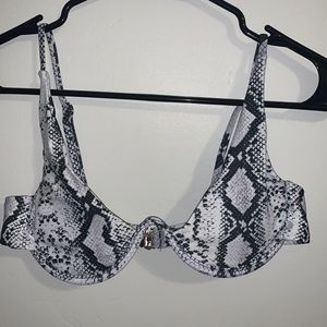 Snake print bikini top